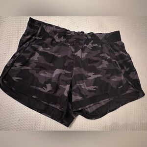 Athleta Black Camouflage Athletic Shorts